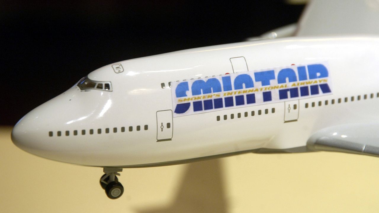 Smoke and mirrors: A model of a 'Smintair' plane. The real version never materialized.