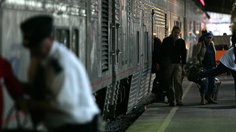 Passengers disembark from Amtrak in New Orleans in 2008.