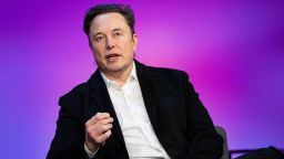 Elon Musk speaks during an interview with head of TED Chris Anderson (out of frame) at the TED2022: A New Era conference in Vancouver, Canada, April 14, 2022. 