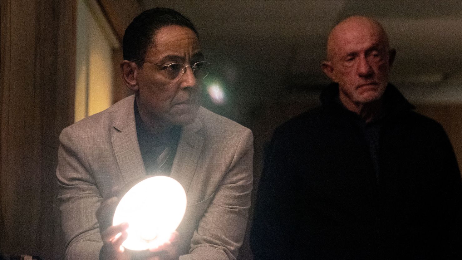 Giancarlo Esposito as Gus Fring, Jonathan Banks as Mike Ehrmantraut in 'Better Call Saul.'