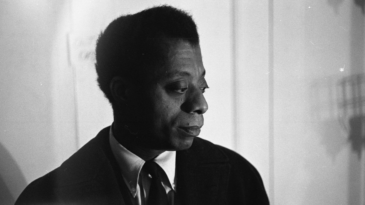 A view of American author and playwright James Baldwin (1924 - 1987) as he sits backstage at the American National Theater and Academy Playhouse, in New York, April 1964.