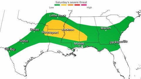 Severe storms on Saturday