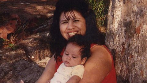 Melissa Lucio holds her son, John, in an undated photograph.