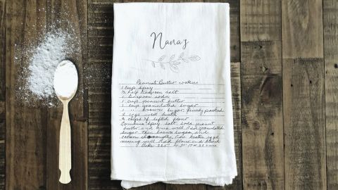 EmmaAndTheBeanHome Handwritten Recipe Tea Towel 