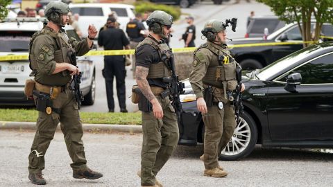Authorities stage outside Columbiana Centre mall in Columbia, S.C., following a shooting,