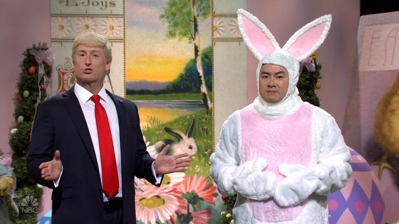 "SNL" had the Easter Bunny invite a variety of guests, including former President Donald Trump, stop by to deliver holiday messages.