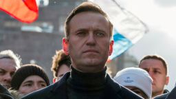  Критикът на Кремъл Алексей Навални участва в митинг за отбелязване на 5-ата годишнина от убийството на опозиционния политик Борис Немцов и протест срещу предложените поправки в конституцията на страната в Москва, Русия, 29 февруари 2020 г. 