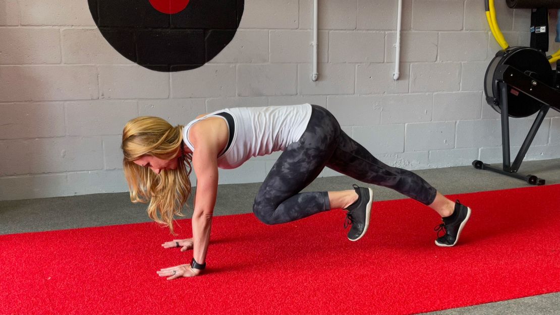 Doing mountain climbers will get your heart pumping.