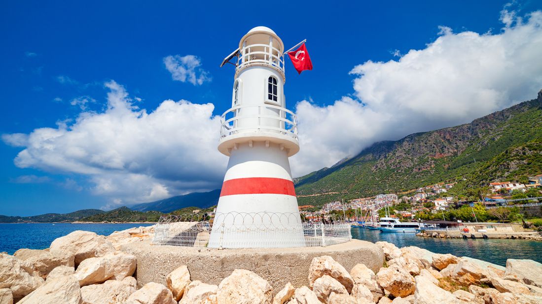 <strong>Blue sky, blue seas:</strong>  Most people come to Kaş for the sea and it's not an exaggeration to say the water turns every shade of blue as the sun moves overhead throughout the day. 