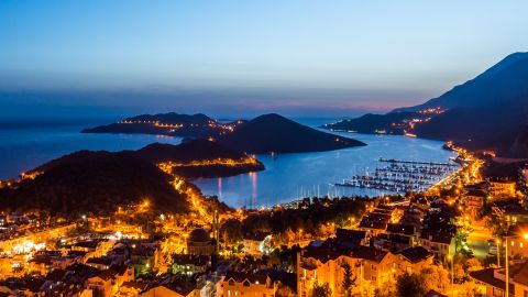 The town comes alive at night, with restaurants serving traditional Turkish cuisine, seafood and even plant-based menus.