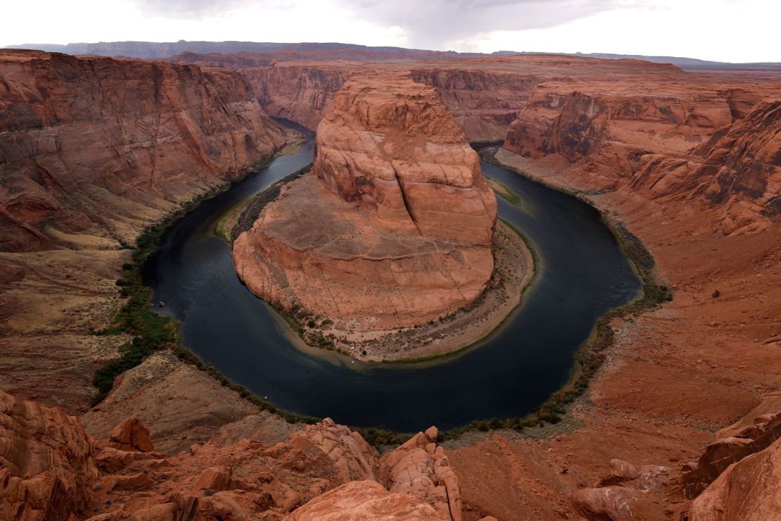 The Colorado River flows around Horseshoe Bend in Page, Arizona.