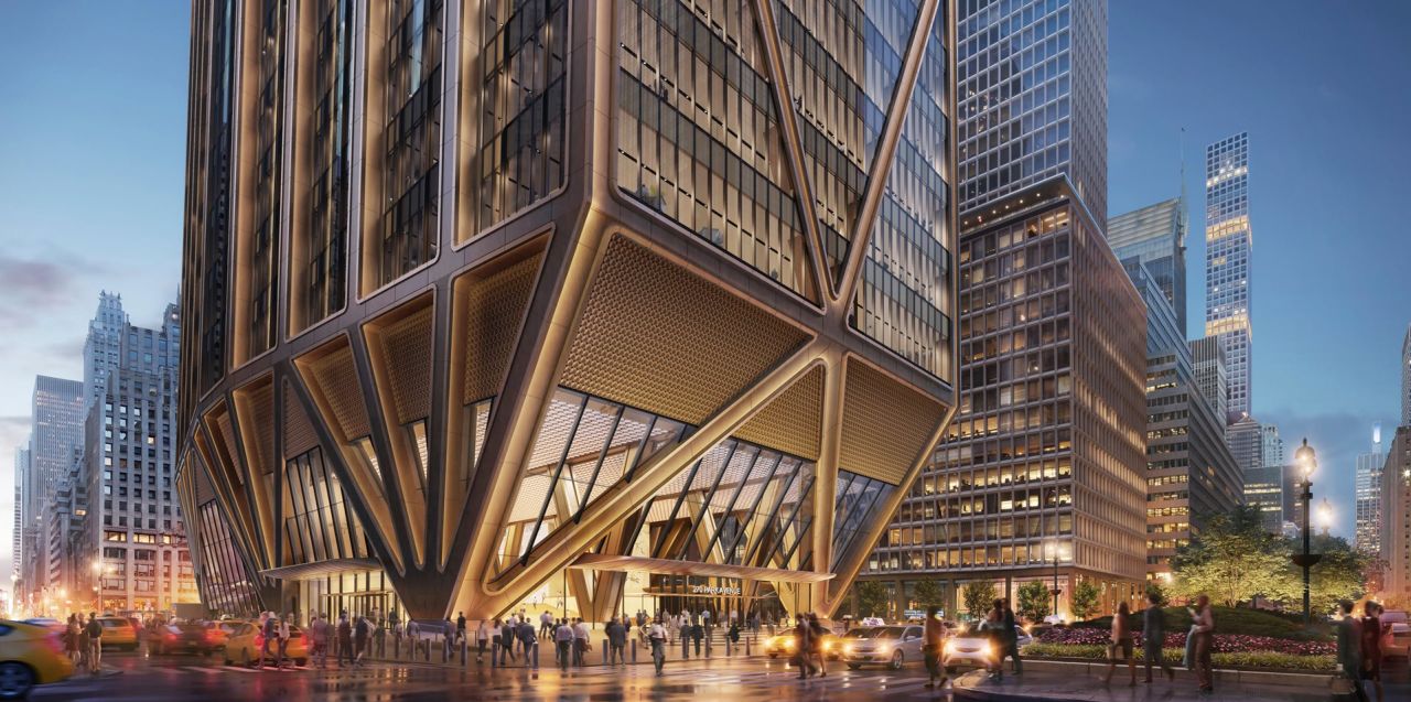 The design is expected to have more than double the amount of ground-level outdoor space than its predecessor at the address, the Union Carbide Building.