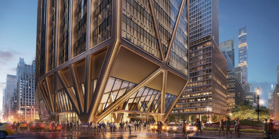 The design is expected to have more than double the amount of ground-level outdoor space than its predecessor at the address, the Union Carbide Building.