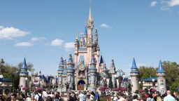  A general view of Cinderella's Castle at Walt Disney World Resort on March 03, 2022 in Lake Buena Vista, Florida. 