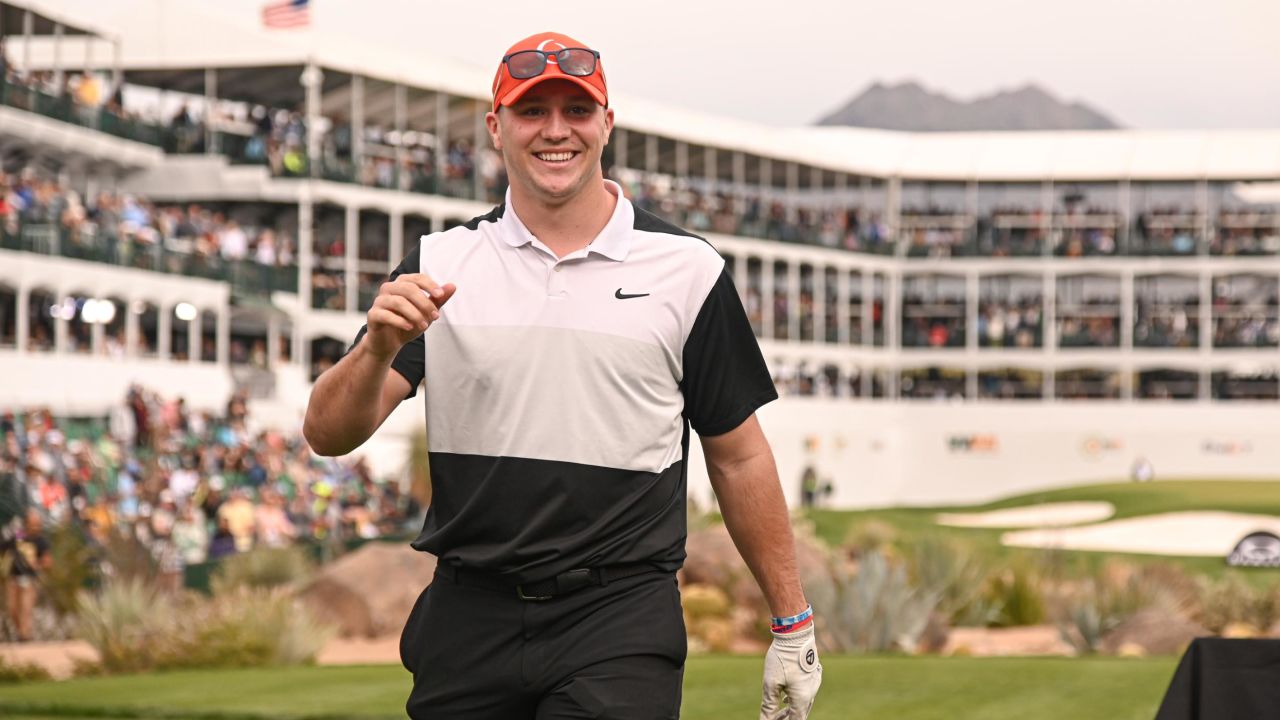 Allen walks on the 16th tee prior to the Phoenix Open at TPC Scottsdale.