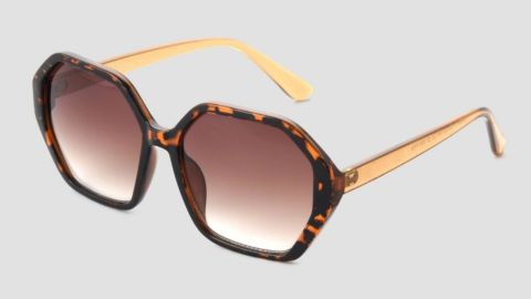 Universal Thread Women's Oversized Plastic Geo Sunglasses
