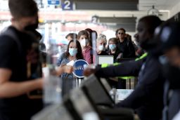 Passengers make their way through Delta Airlines Terminal Two at Los Angeles International Airport on Tuesday, April 19, 2022 in Los Angeles, CA.