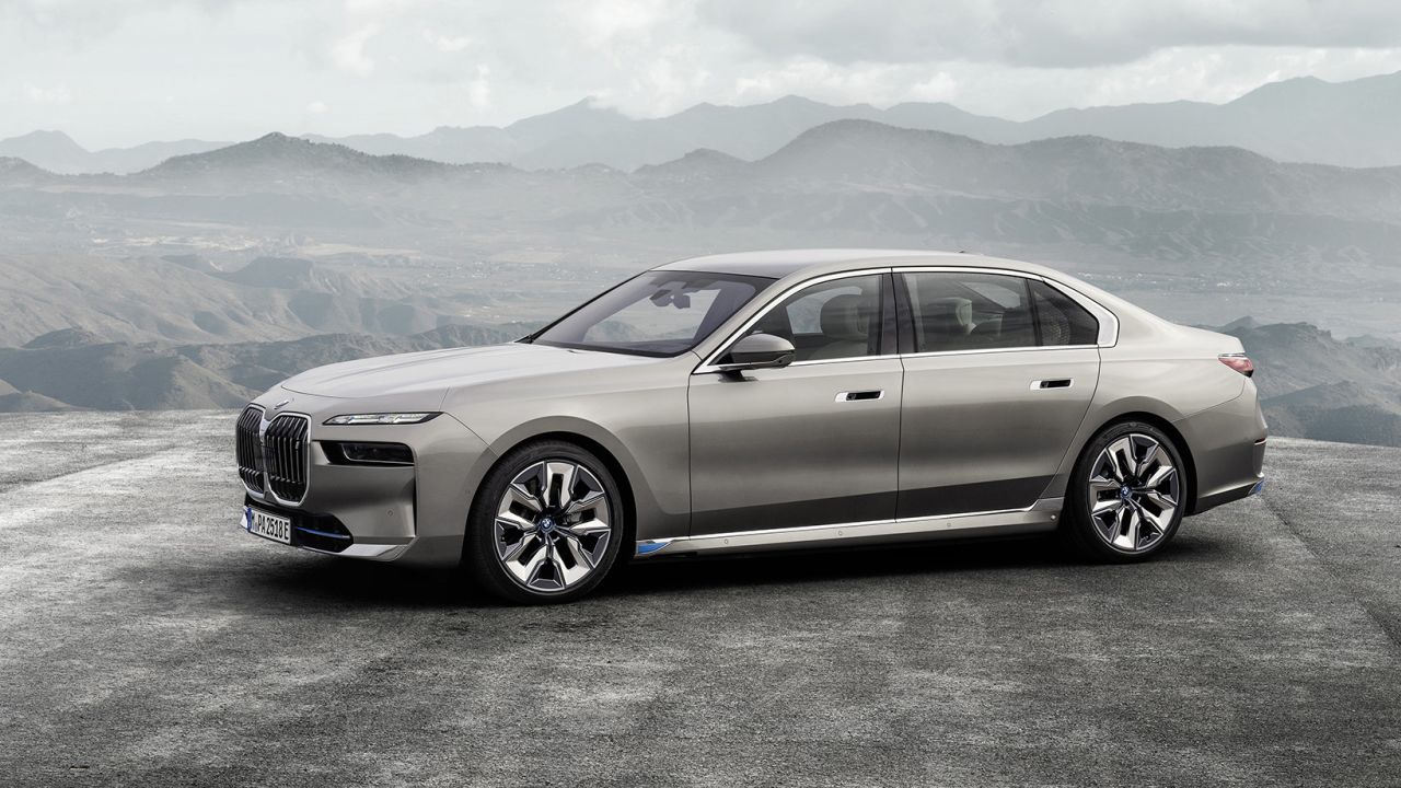 The BMW i7 is the fully electric version of BMW's new 7-series large sedan.