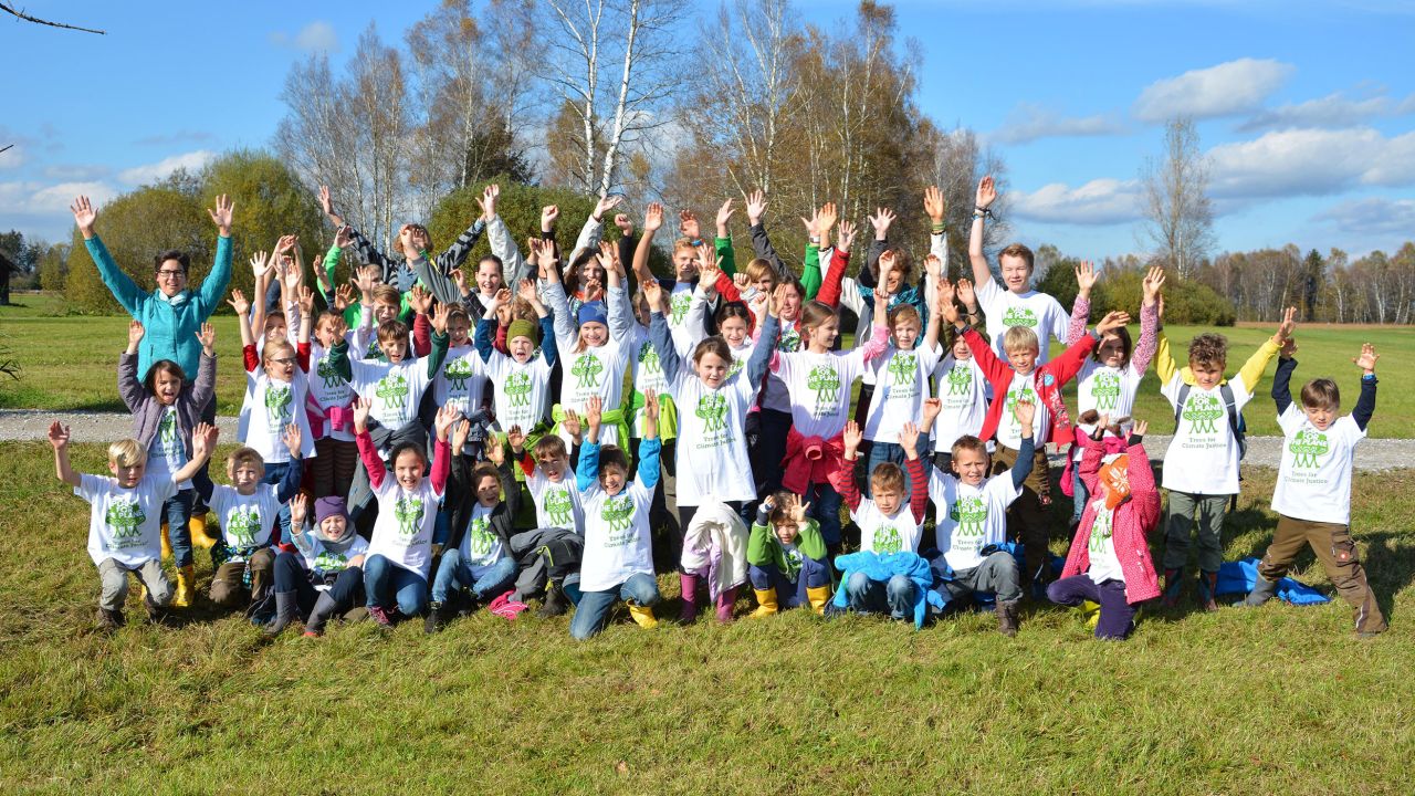 Children at a Plant For The Planet Academy in Benediktbeuern, Germany.
