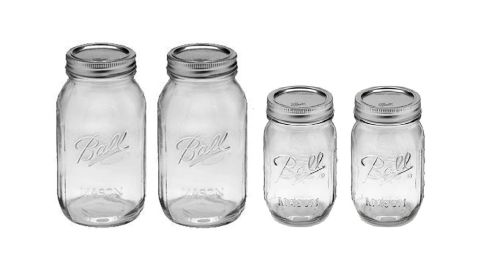 sustainable grocery shopping Ball Regular Mouth Jars With Lids, Set of 4