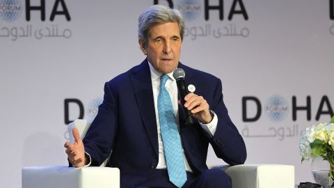 Kerry speaks at the Doha Forum in Qatar's capital in March.