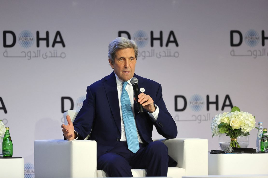 Kerry speaks at the Doha Forum in Qatar's capital in March.