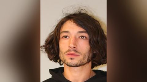 Actor Ezra Miller, seen here in a booking photo, was arrested on the island of Hawaii for the second time this year.