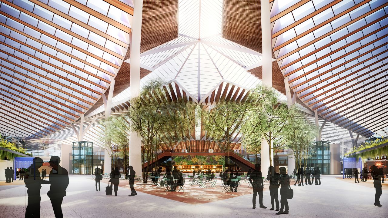 <strong>Bold vision: </strong>The new terminal building will be Y shaped, with a six-pointed glass skylight positioned at the meeting of the branches. Construction won't start for several more years, until all regulatory and environmental assessments are completed.