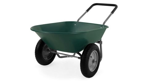 food gardening beginners Best Choice Products Dual-Wheel Home Utility Yard Wheelbarrow