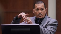 Johnny Depp testifying Wednesday in his defamation case against Amber Heard.