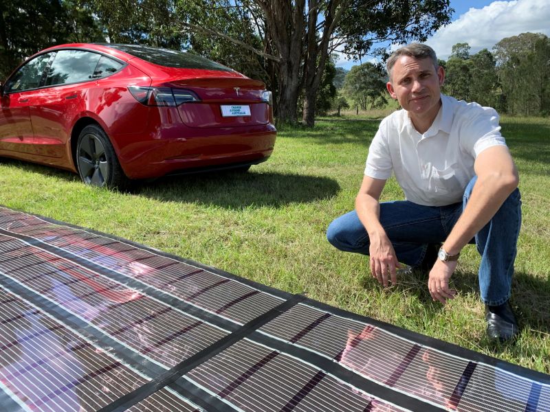 Tesla solar deals charging car