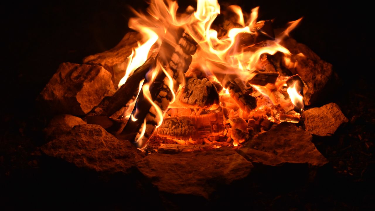 The researchers created a makeshift prehistoric camp as part of the study. 