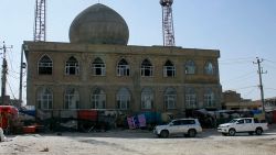 This frame grab image from video, shows upper floor window blown out after a bomb explosion inside a mosque, in Mazar-e-Sharif province, Afghanistan, Thursday, April 21, 2022. A series of explosions across Afghanistan on Thursday killed at least 10 people and wounded scores more, according to police and hospital officials. No one immediately took responsibility for the deadly explosions, but they mostly targeted the country's minority Shiite Muslims and had all the hallmarks of a deadly Islamic State affiliate known as Islamic State in Khorasan Province, or IS-K. (AP Photo)