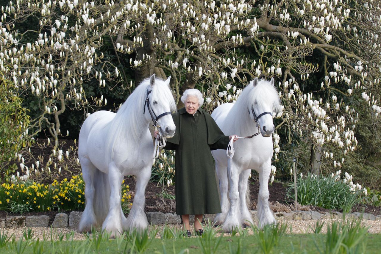 Britain's <a href="http://www.cnn.com/2013/03/03/europe/gallery/queen-elizabeth-ii/index.html" target="_blank">Queen Elizabeth II</a> poses with two fell ponies for <a href="https://www.cnn.com/2022/04/21/uk/queen-elizabeth-birthday-2022-scli-intl-gbr/index.html" target="_blank">a portrait that was released on her 96th birthday</a> on Thursday, April 21. This year marks the Queen's 70th year on the throne.