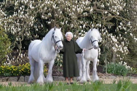Britain's <a href="http://www.cnn.com/2013/03/03/europe/gallery/queen-elizabeth-ii/index.html" target="_blank">Queen Elizabeth II</a> poses with two fell ponies for <a href="https://www.cnn.com/2022/04/21/uk/queen-elizabeth-birthday-2022-scli-intl-gbr/index.html" target="_blank">a portrait that was released on her 96th birthday</a> on Thursday, April 21. This year marks the Queen's 70th year on the throne.