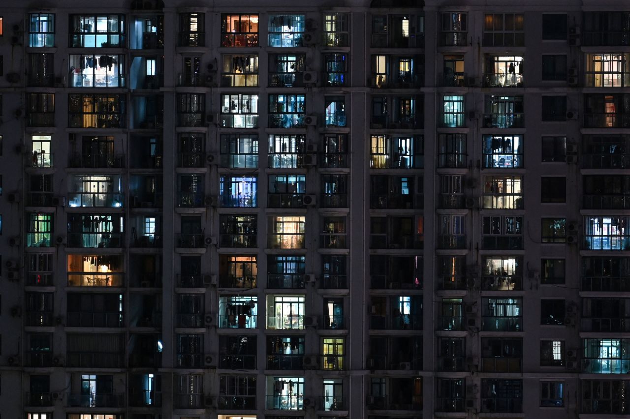 Residential units are seen in Shanghai, China, on Sunday, April 17, as the country battles its biggest wave yet of Covid-19. The city <a href="https://www.cnn.com/2022/04/19/china/shanghai-covid-lockdown-nightmare-intl-dst-hnk/index.html" target="_blank">has been under lockdown</a> since March.