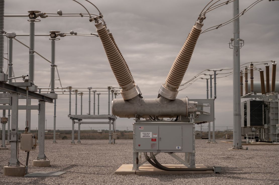 The zone 2 substation at the Traverse wind farm.