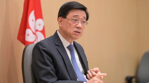 John Lee, Hong Kong's chief secretary, speaking in September 2021.
