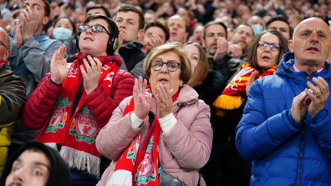 Liverpool fans clapped during the 7th minute in support of Cristiano Ronaldo and his family.