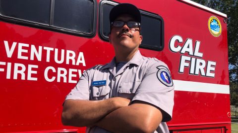 John Reyna has the skills to become a firefighter, and says he wants to give back to the community. 