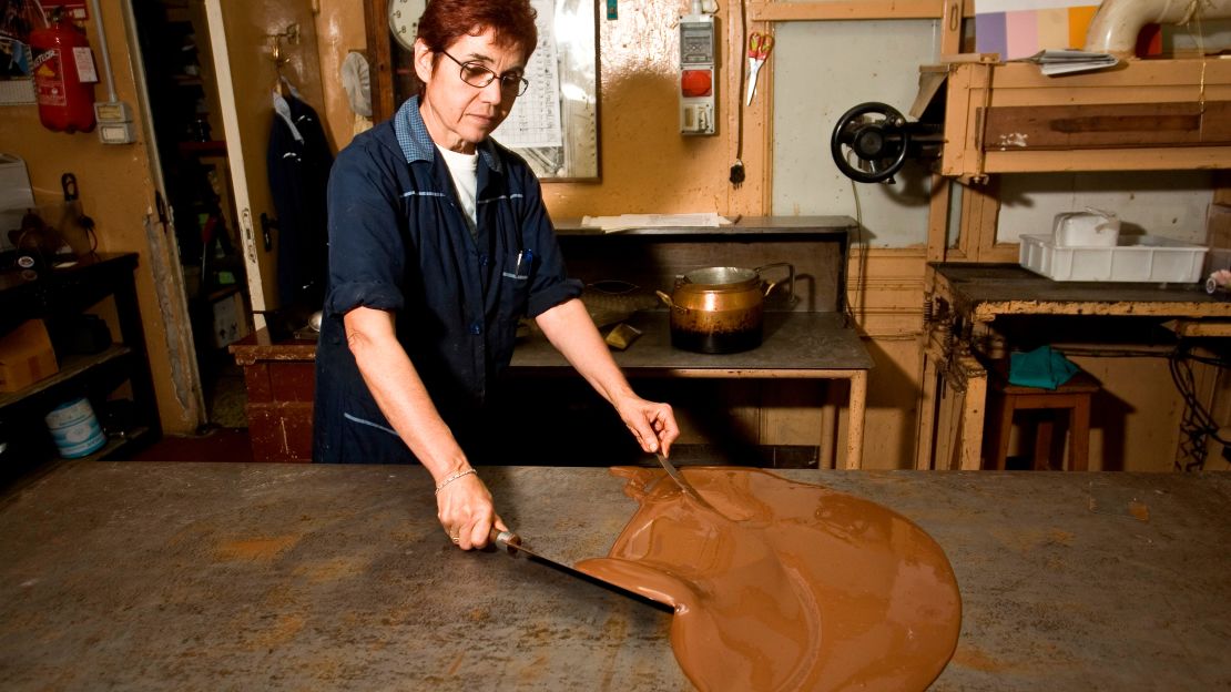 Making gianduiotto by hand requires painstaking precision.