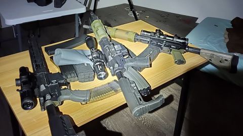 DC's Metropolitan Police Department tweeted out pictures of the firearms that were recovered inside the apartment in Washington where the shooting suspect was found dead.