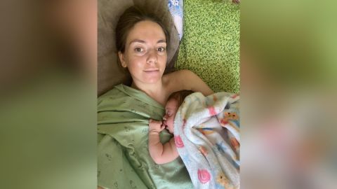 Nykyforchyn left Ukraine for Poland when the war started where she gave birth to her daughter soon after.