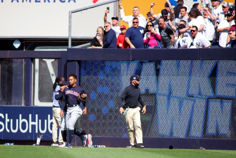 Yankees fans throw trash at Guardians outfielders after New York win CNN