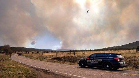 The Calf Canyon Fire as seen burning from near Penasco Blanco on Friday.