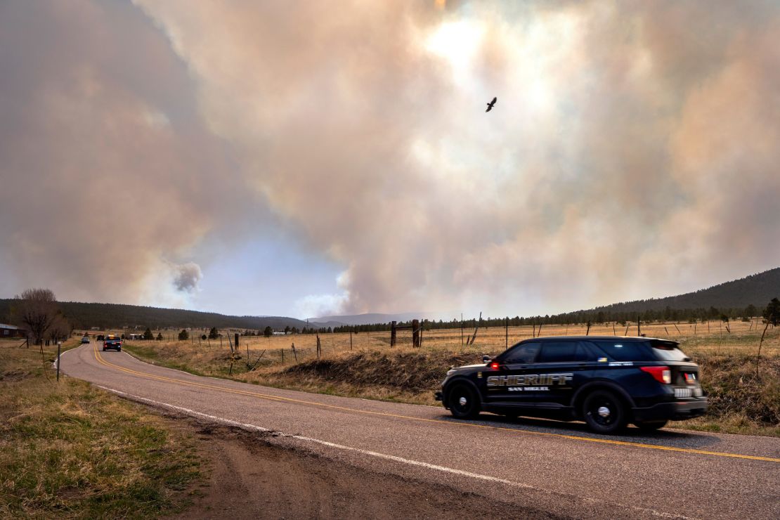 The Calf Canyon Fire as seen burning from near Penasco Blanco on Friday.