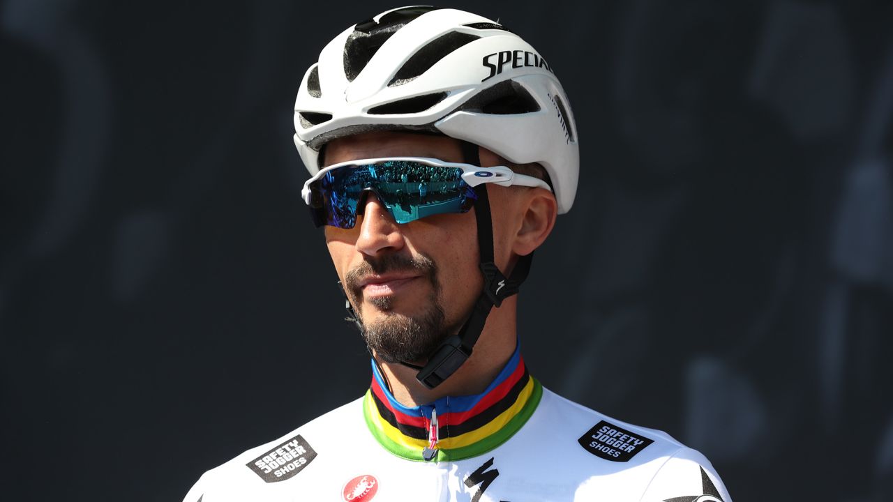 Julian Alaphilippe crashed heavily on Sunday's Liège-Bastogne-Liège and sustained two broken ribs, a broken shoulder-blade and a collapsed lung.