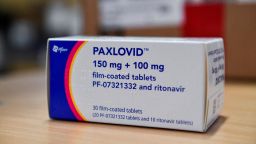 FILE PHOTO: Coronavirus disease (COVID-19) treatment pill Paxlovid is seen in a box, at Misericordia hospital in Grosseto, Italy, February 8, 2022. REUTERS/Jennifer Lorenzini/File Photo