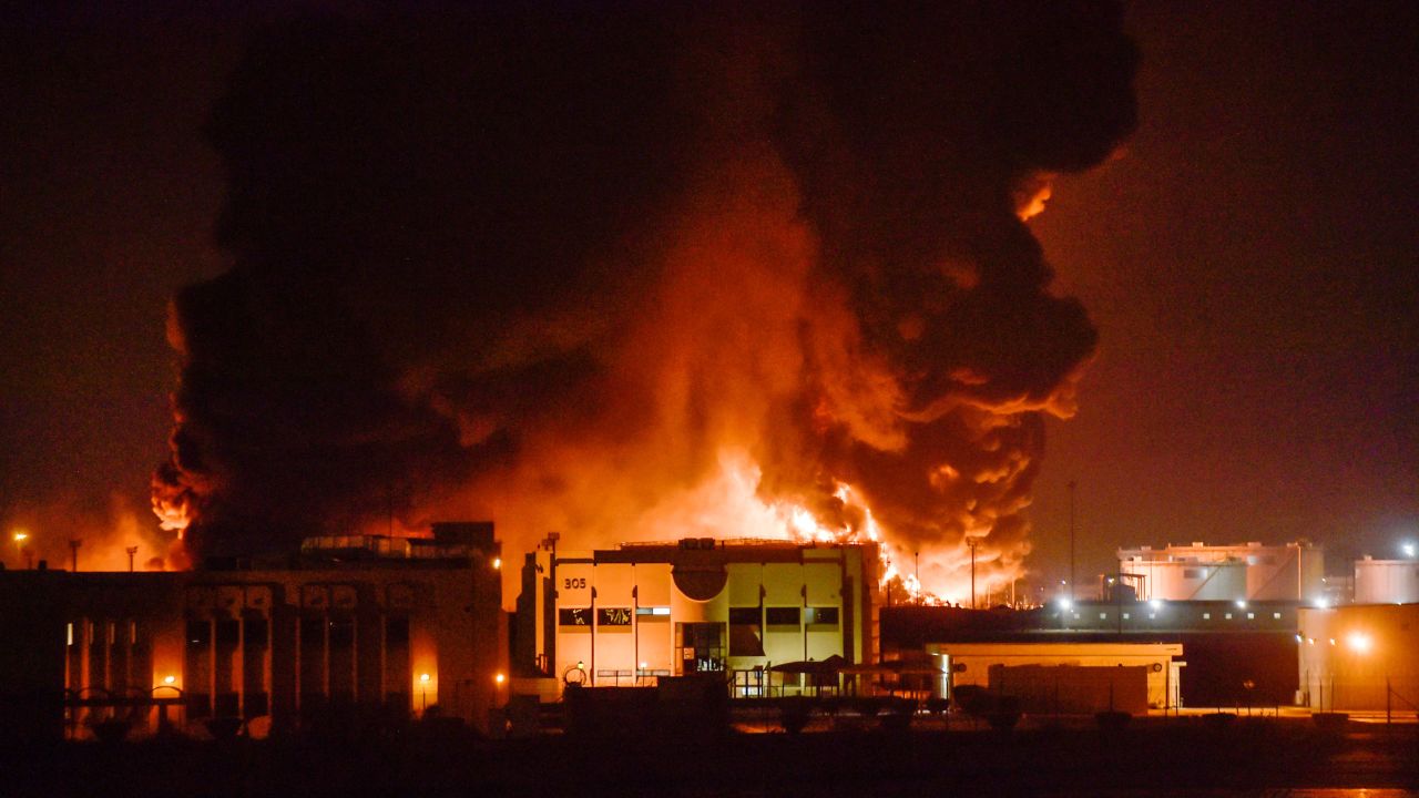 Yemen's Iran-backed Houthis claimed an attack on a Saudi Aramco oil facility in Jeddah, Saudi Arabia, on March 25.