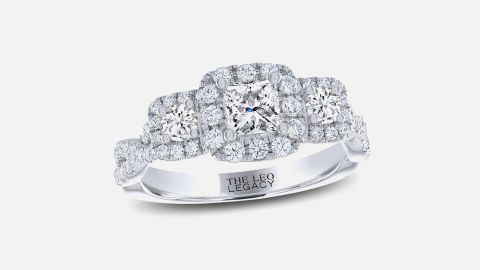 Kay Jewelers THE LEO Legacy lab-created diamond three-stone engagement ring 1 ct tw in 14K white gold (price$2,999.99)